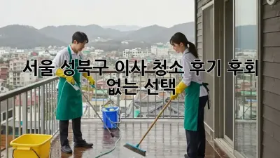 서울 성북구 이사 청소 후기: 후회 없는 선택!