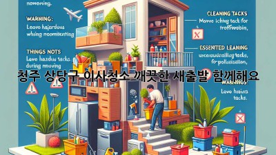 청주 상당구 이사청소: 깨끗한 새출발, 함께해요!